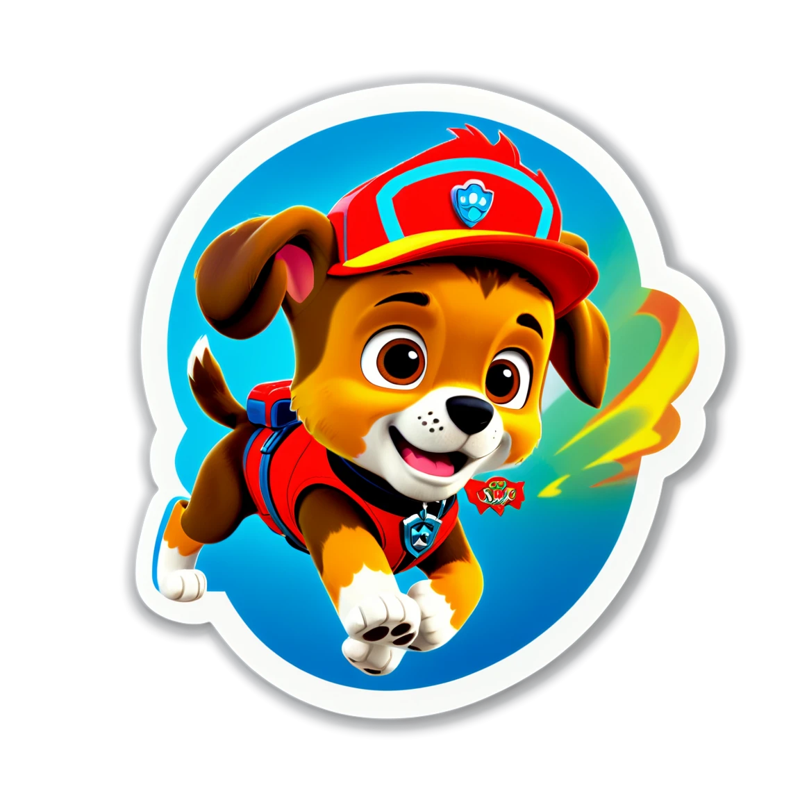 Paw Patrol sticker in action