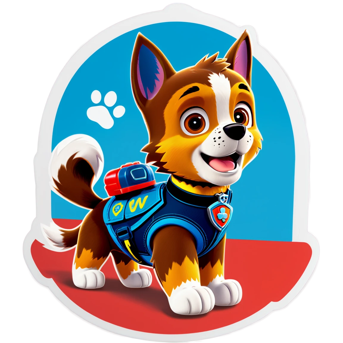 Paw Patrol sticker on mission