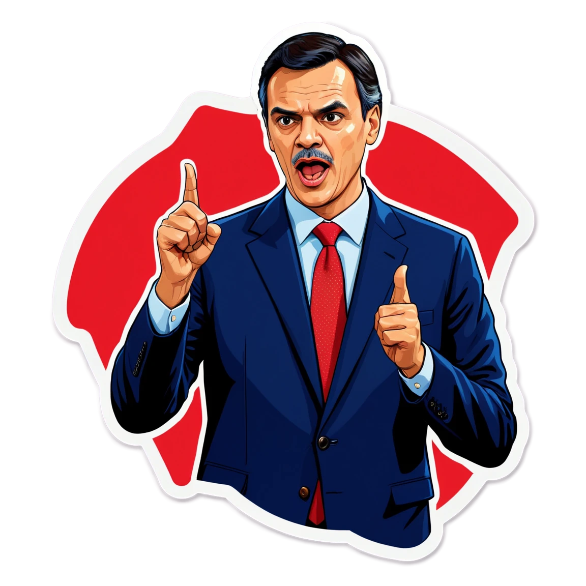 Pedro Sanchez giving a speech, politician sticker, Pedro Sanchez sticker