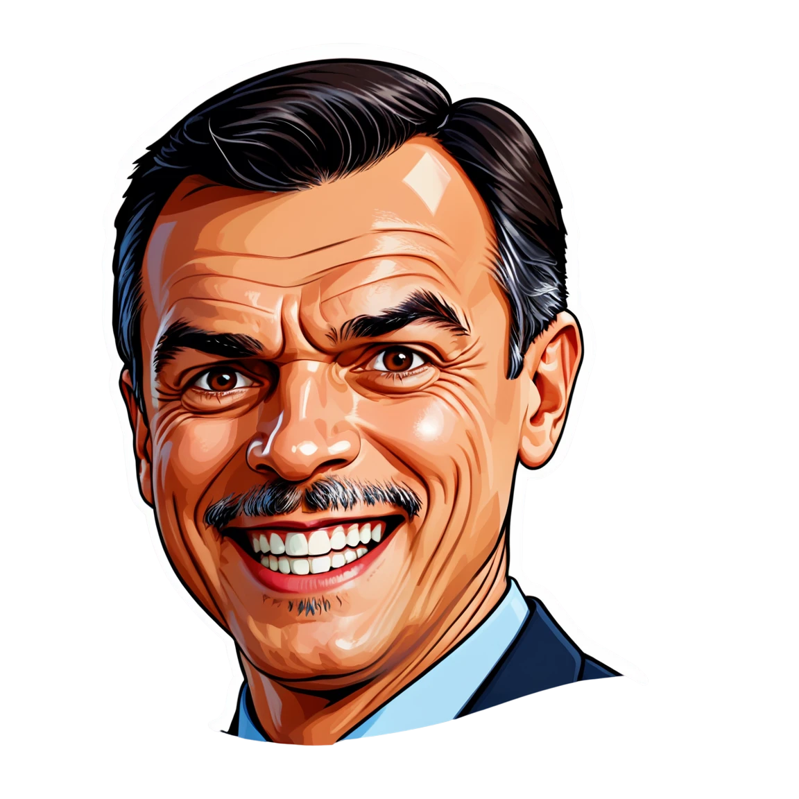 Pedro Sanchez smiling, politician sticker, Pedro Sanchez sticker