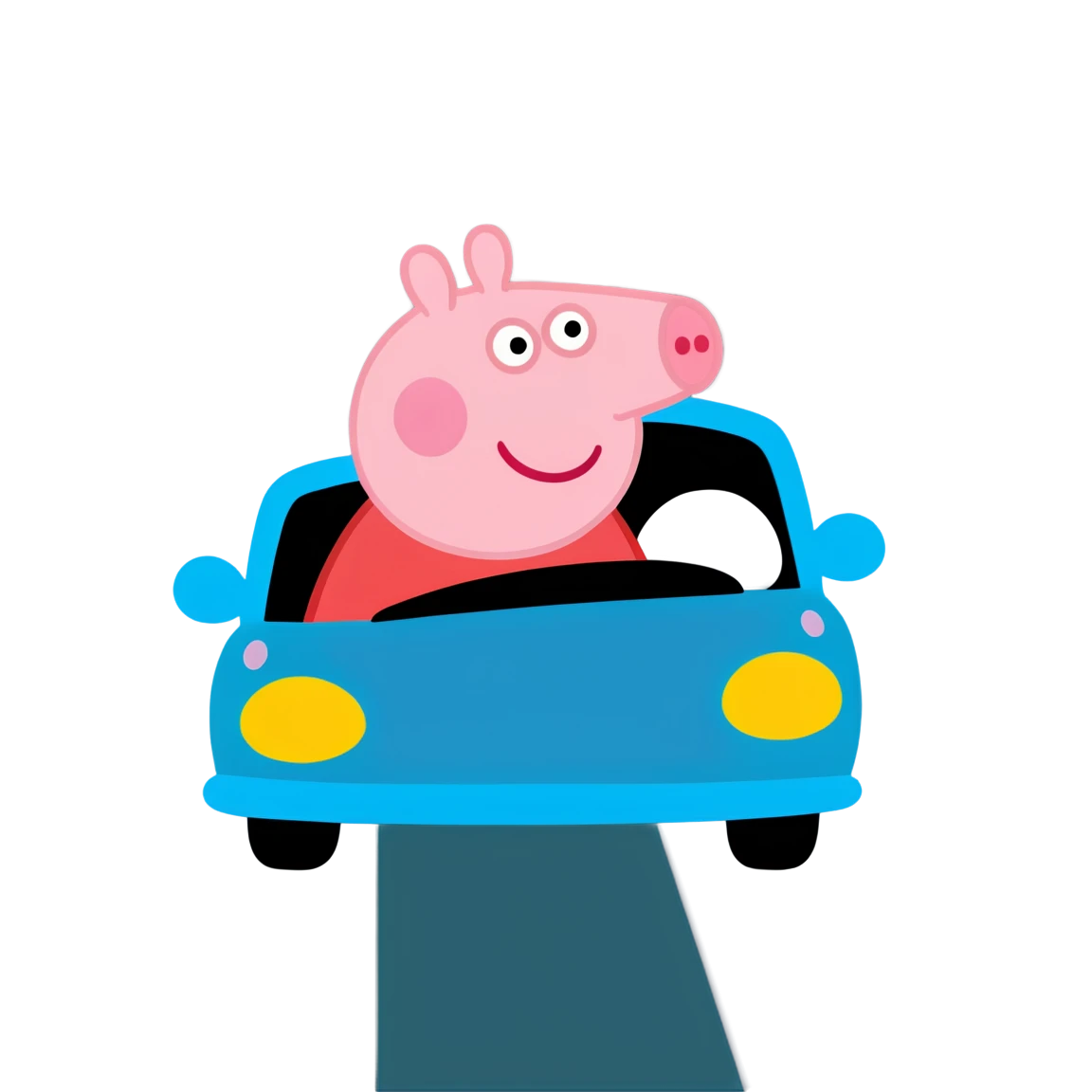 Peppa Pig in a car, Peppa Pig sticker