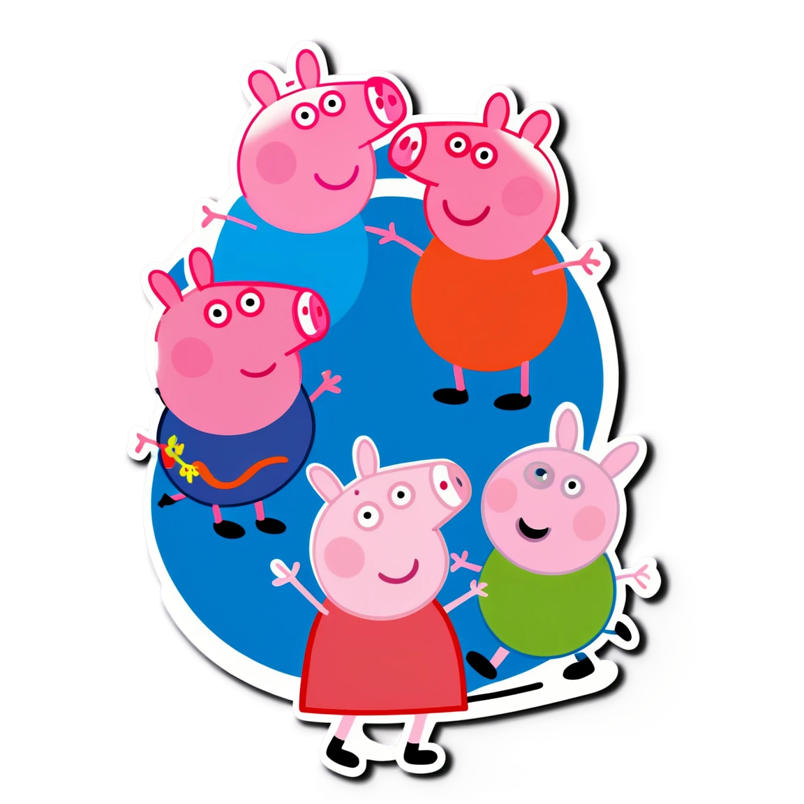 Peppa Pig with friends, Peppa Pig sticker