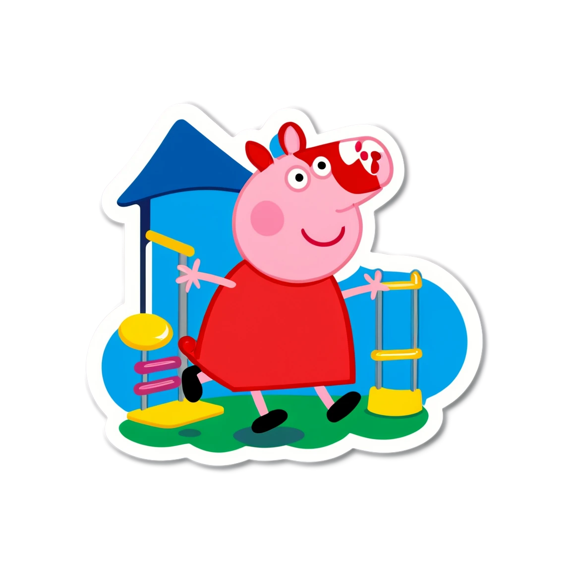 Peppa Pig at the playground, Peppa Pig sticker