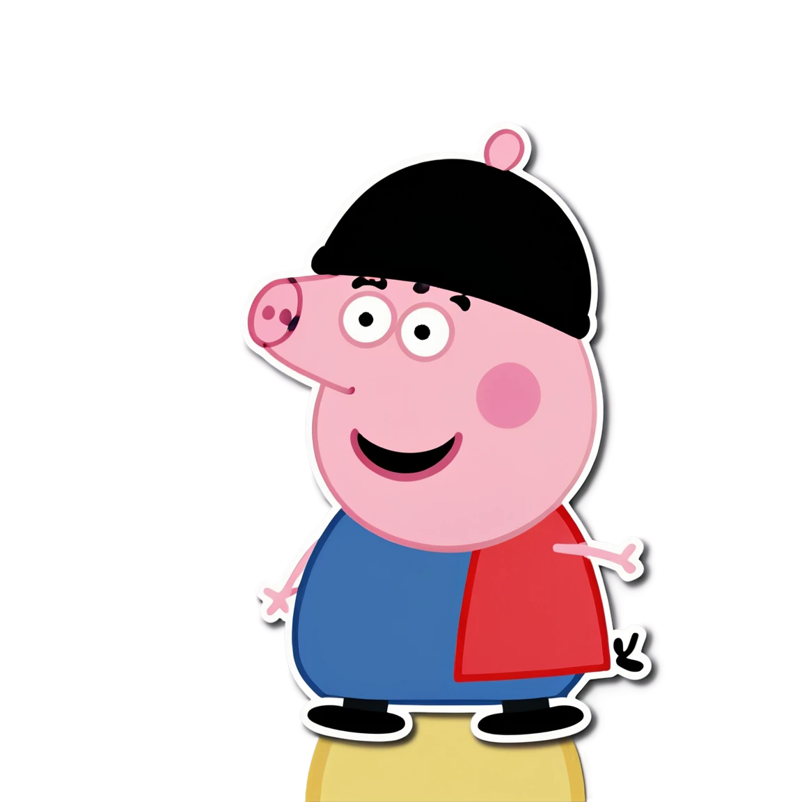 Peppa Pig wearing a hat, Peppa Pig sticker