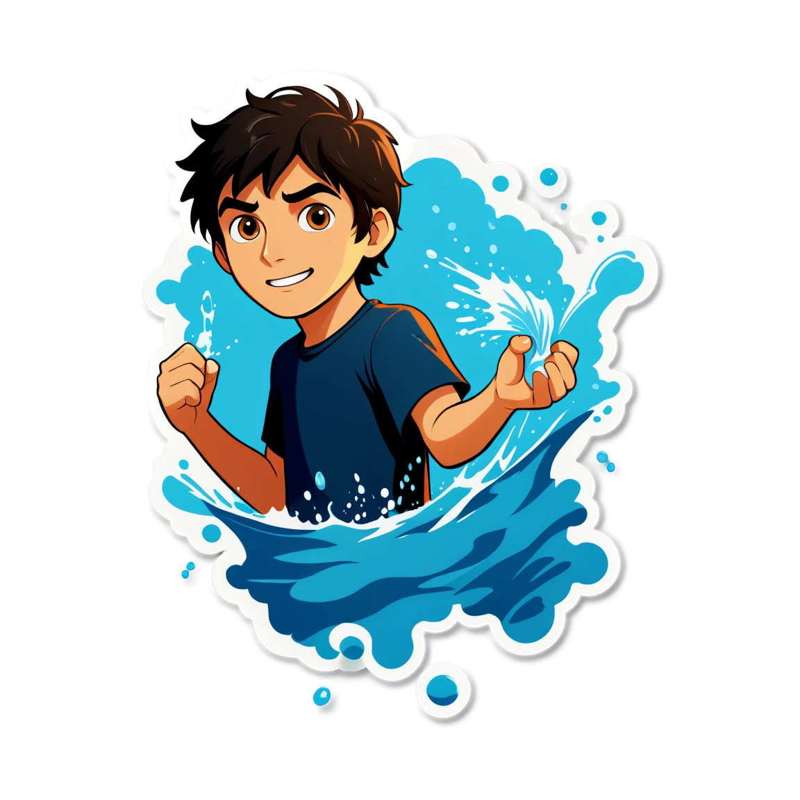 Percy Jackson wet with water, hero sticker, Percy Jackson sticker