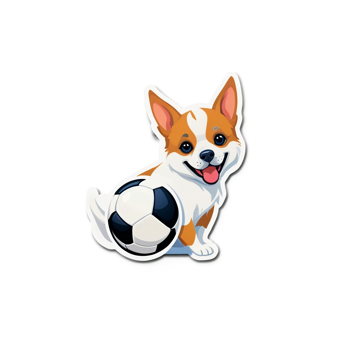 Pet playing with a ball, pet sticker