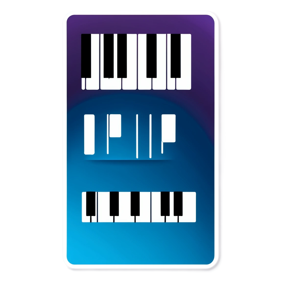 Piano key stickers in a jazz club