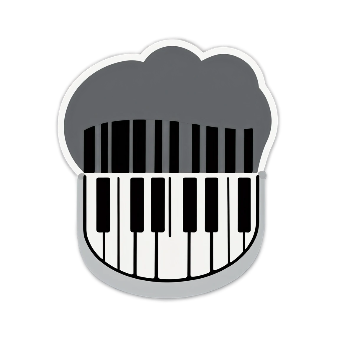 Piano key stickers in black and white