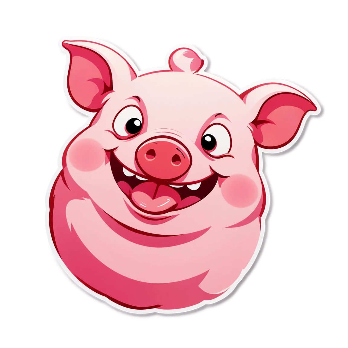 Pig Sticker smiling