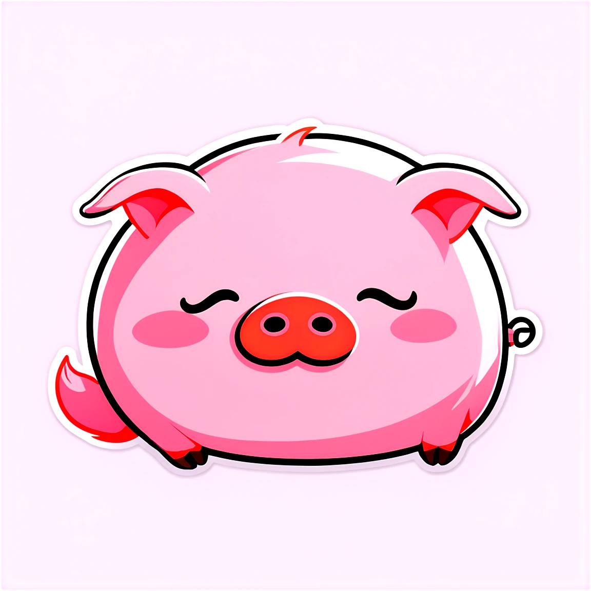 Pig Sticker sleeping