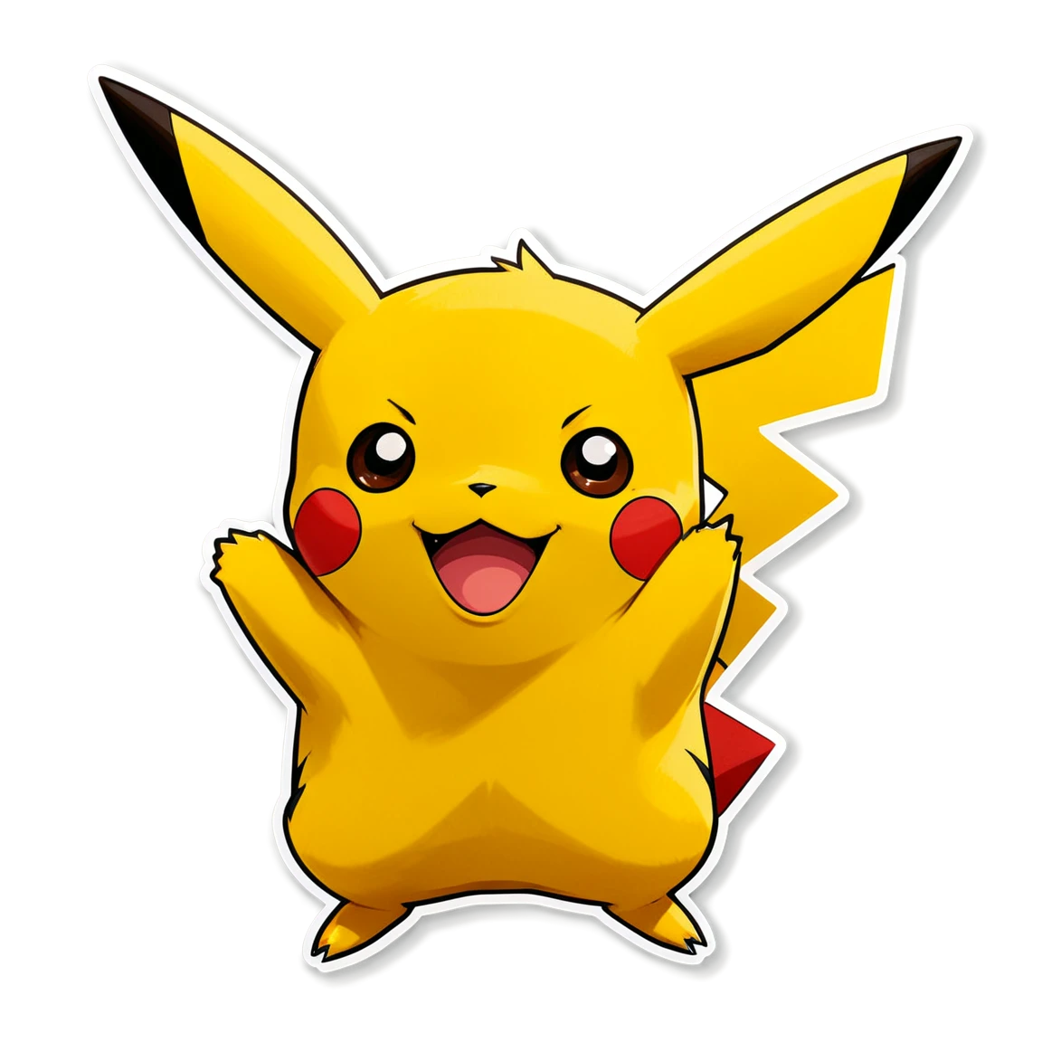 Pikachu smiling sticker