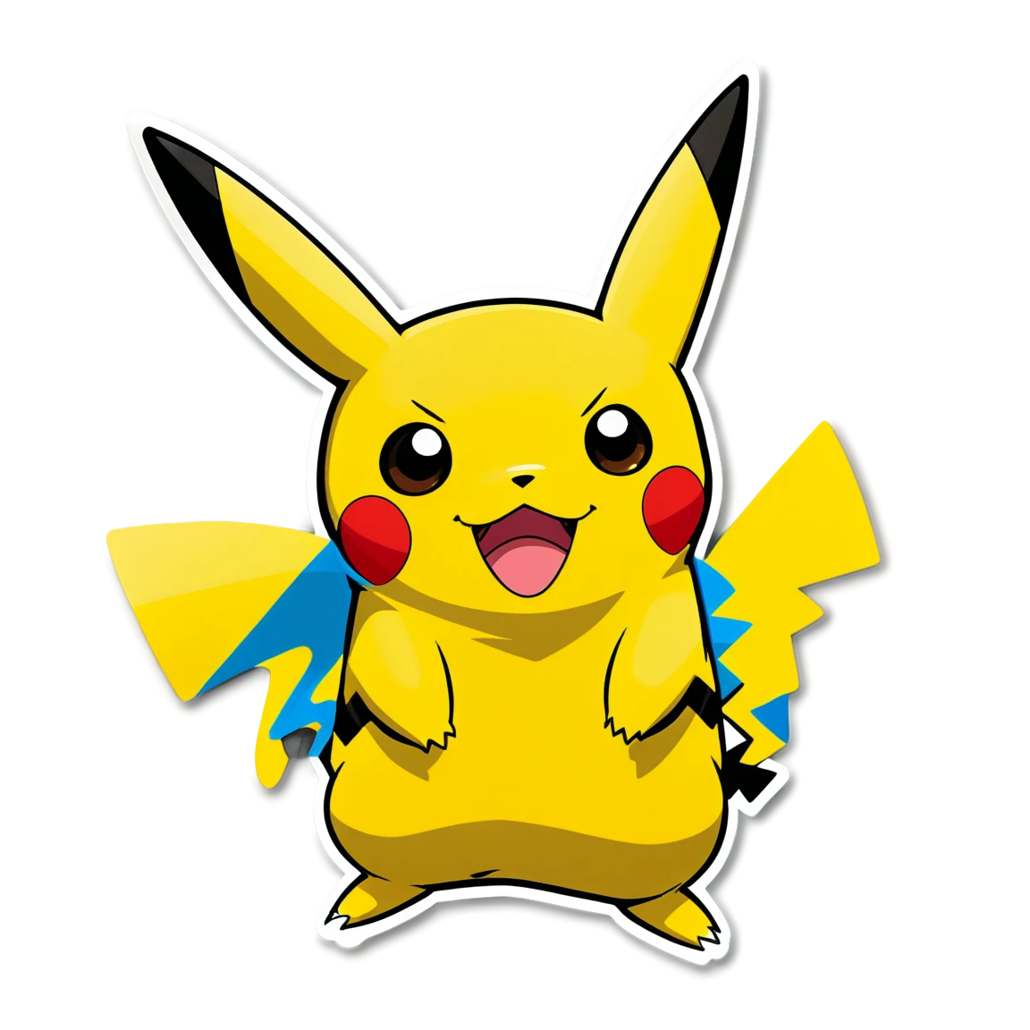 Pikachu winking sticker