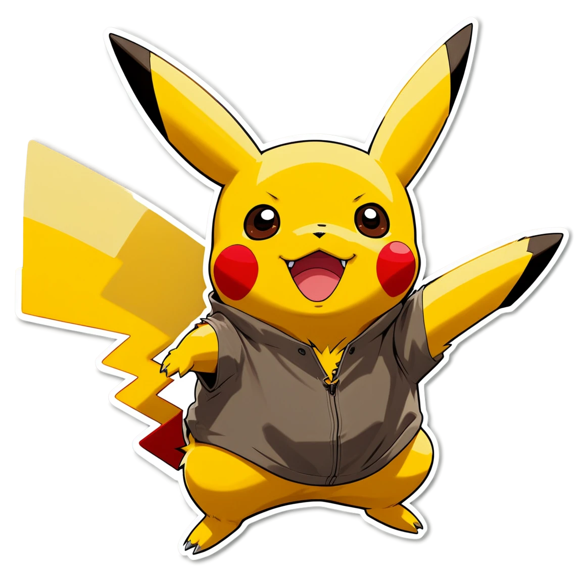 Pikachu with Ash sticker