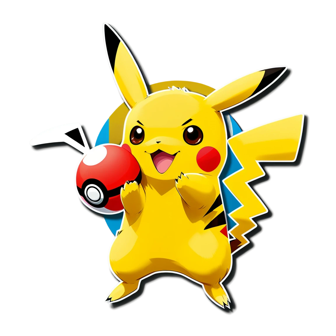 Pikachu with Pokéball sticker