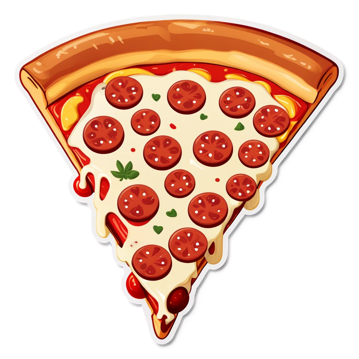 Pizza with sausage, pizza sticker