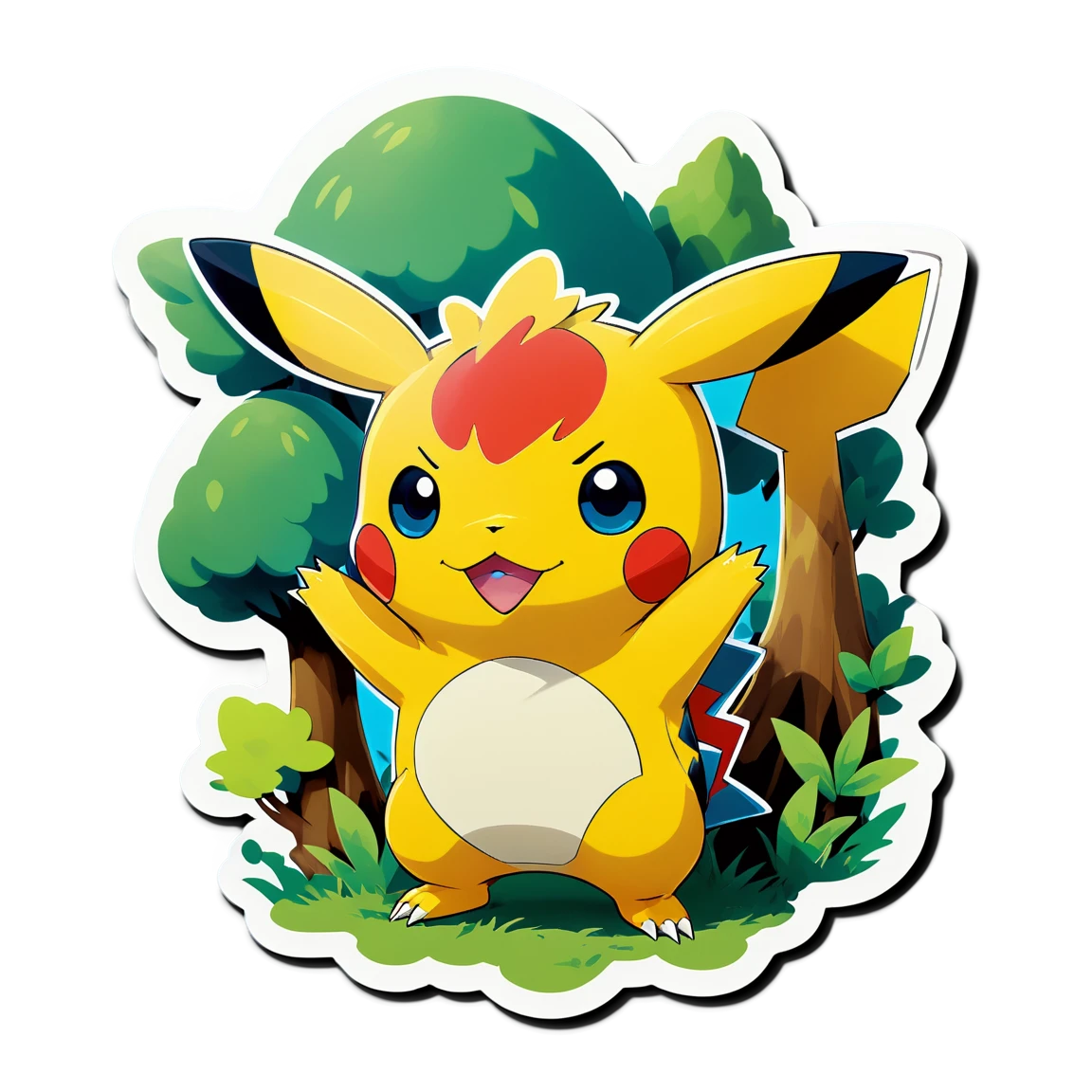 Mouse like Pokémon, Pikachu like Pokémon, Pikachu sticker, Pokémon sticker