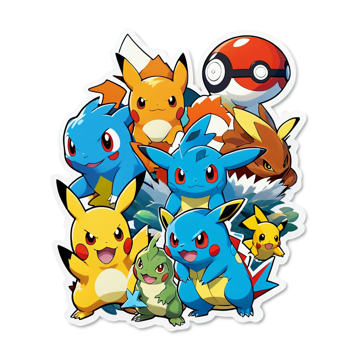 Pokémon pack sticker, Pokémon styles, Pokémon sticker