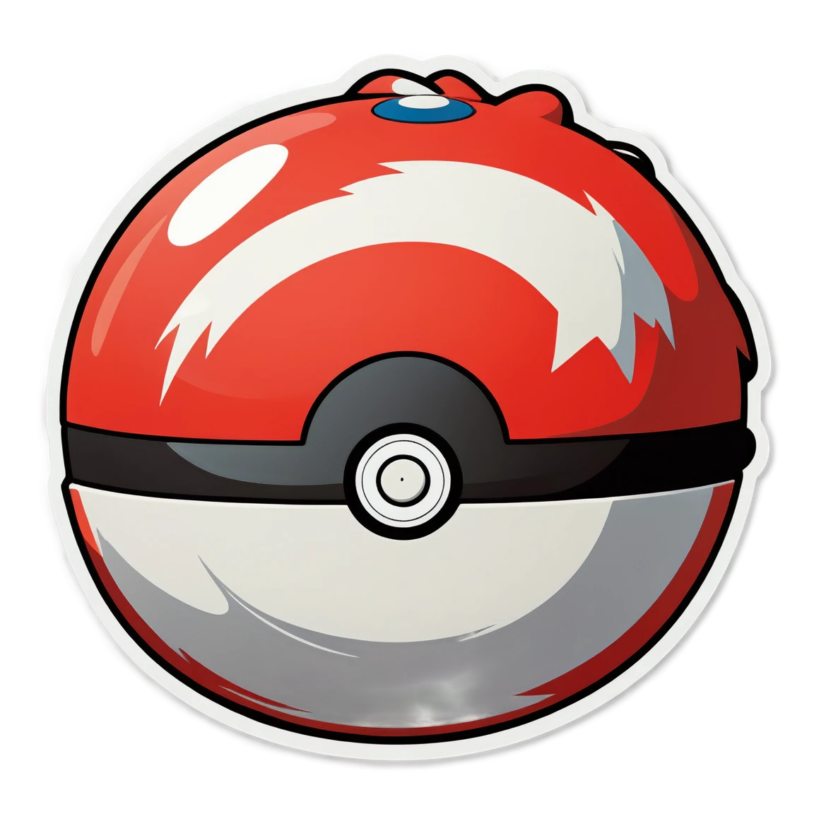 Pokéball sticker, red Pokéball, Pokémon sticker