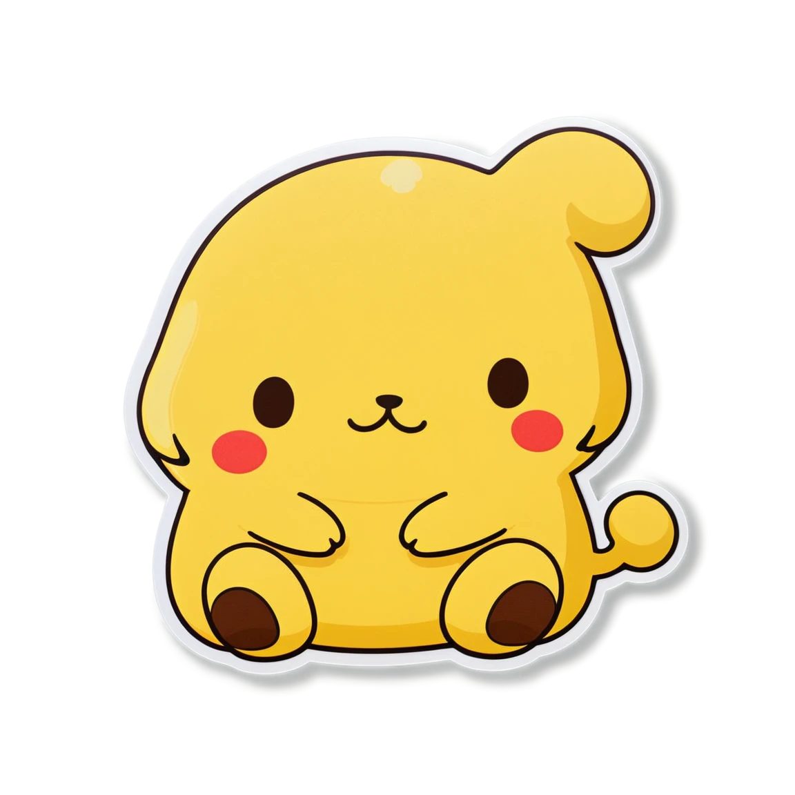 Pompompurin sitting, Sanrio sticker, Pompompurin sticker