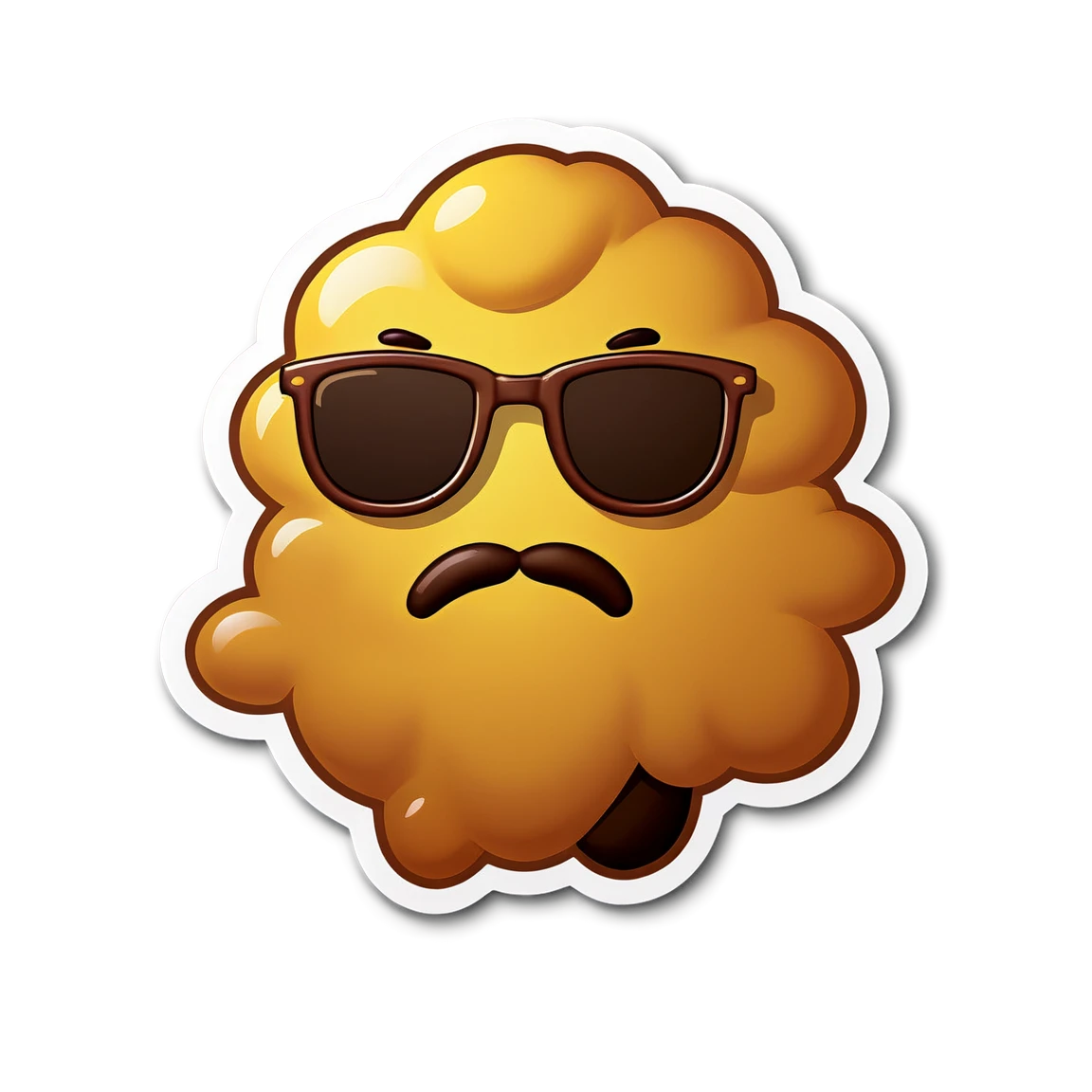 Poop Emoji with sunglasses, poop emoji sticker