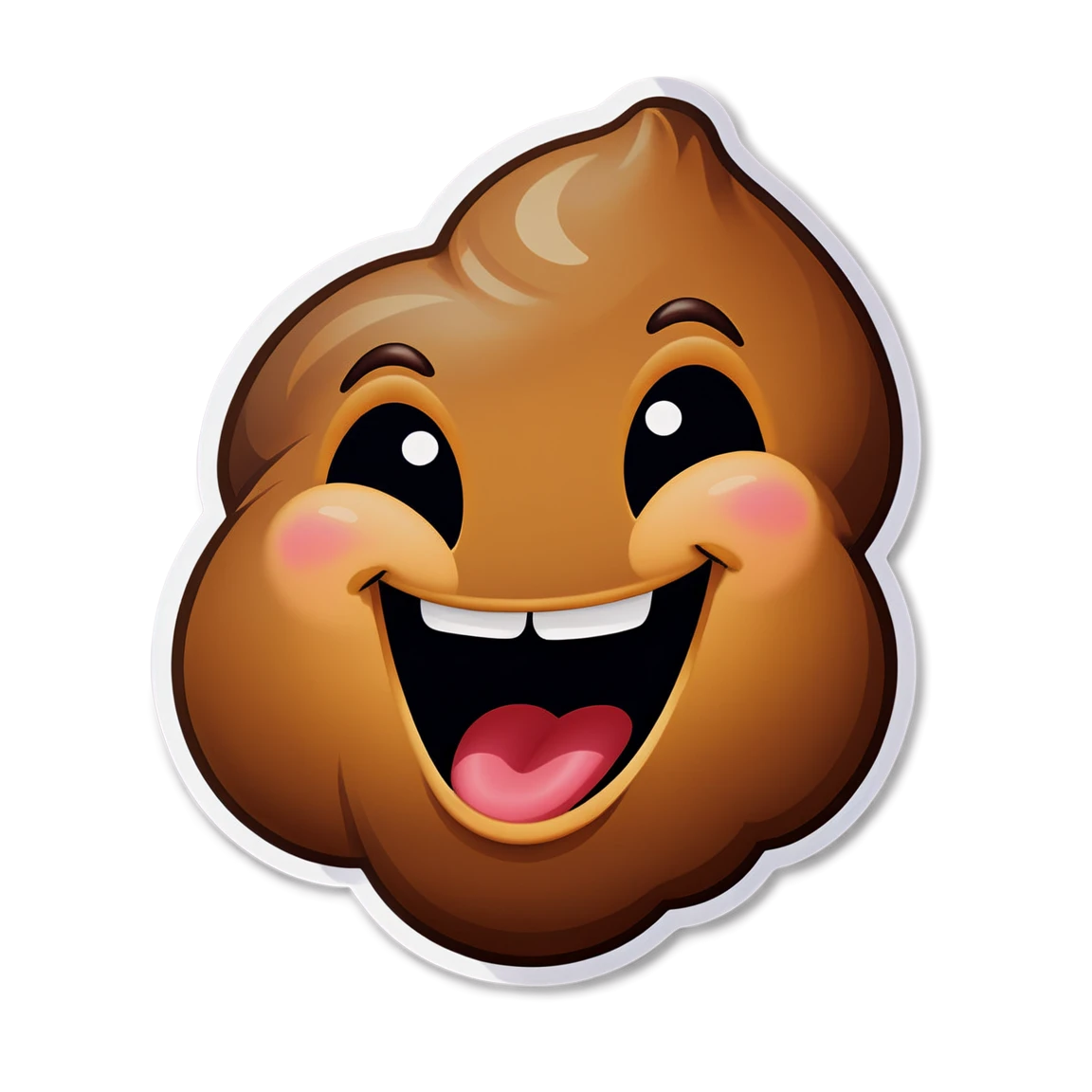 Poop Emoji laughing, poop emoji sticker