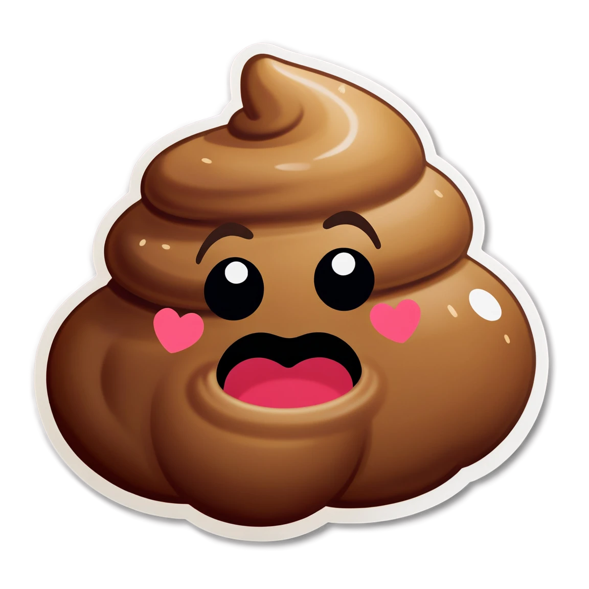 Poop Emoji with heart eyes, poop emoji sticker