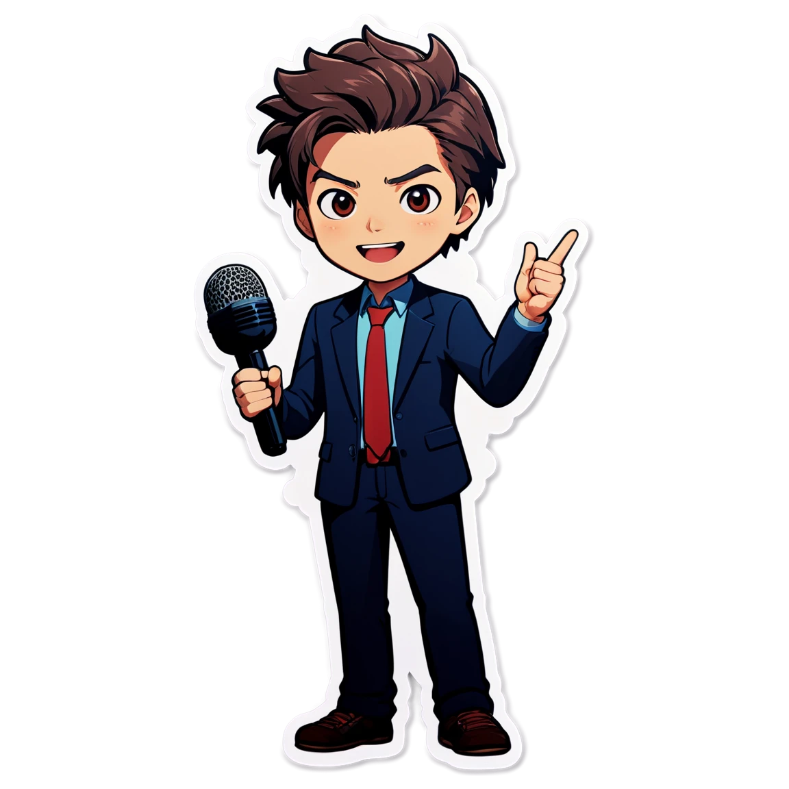 Project Sekai character holding a microphone, Project Sekai sticker