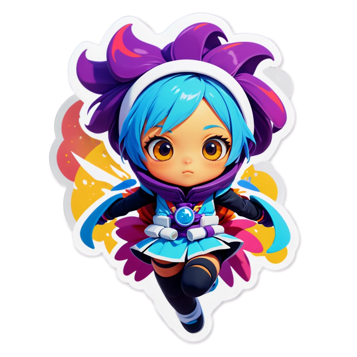 Project Sekai character with vibrant background, Project Sekai sticker