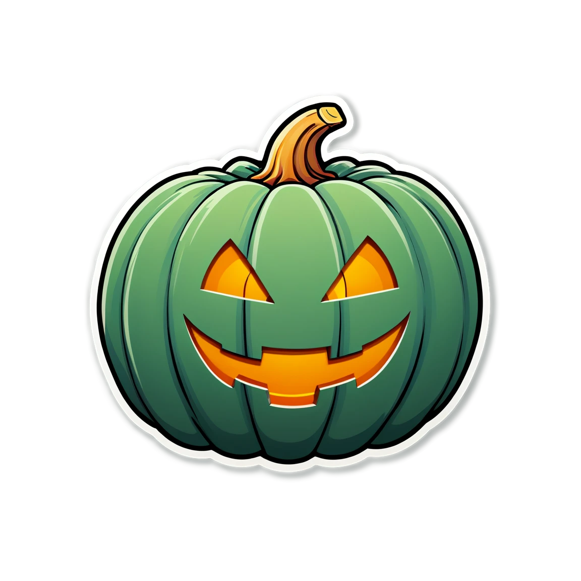 Pumpkin sticker smiling