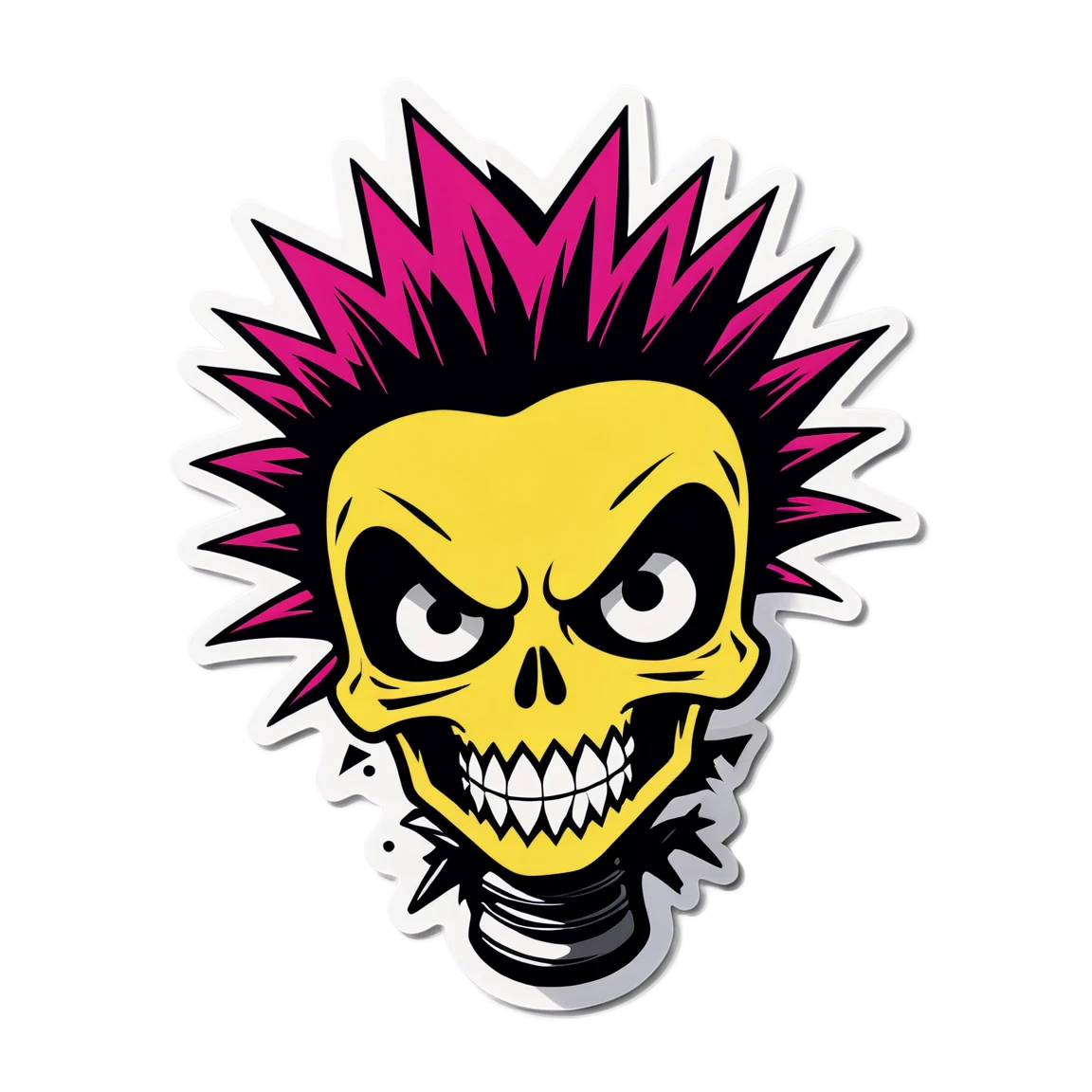 Punk sticker with a punk logo