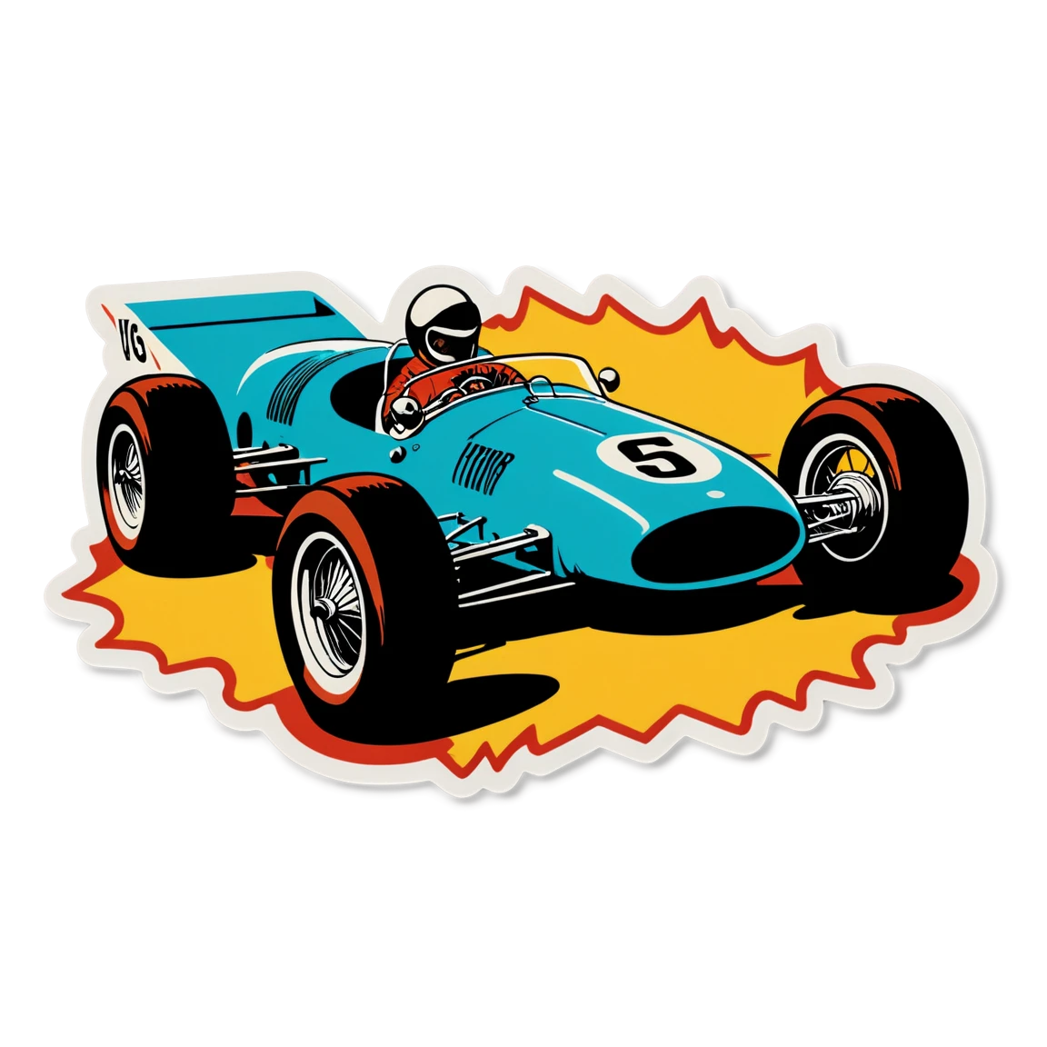 Vintage racing sticker