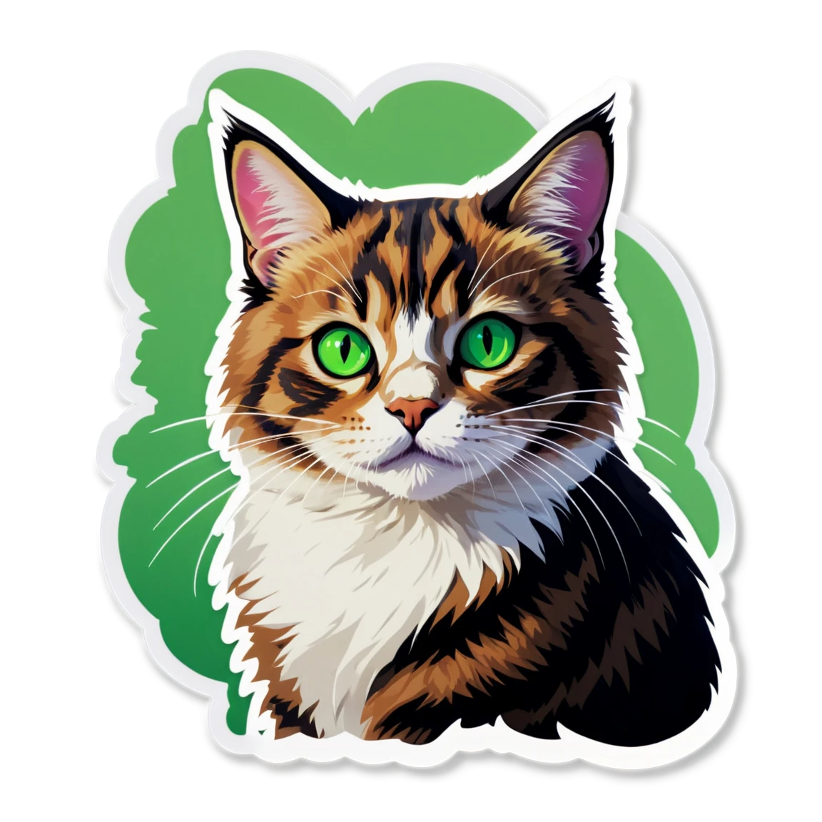 Cat stare, realistic cat sticker