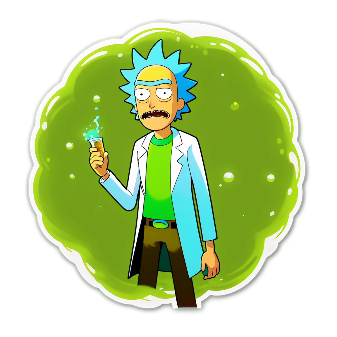 Rick and Morty scientist, Rick and Morty sticker