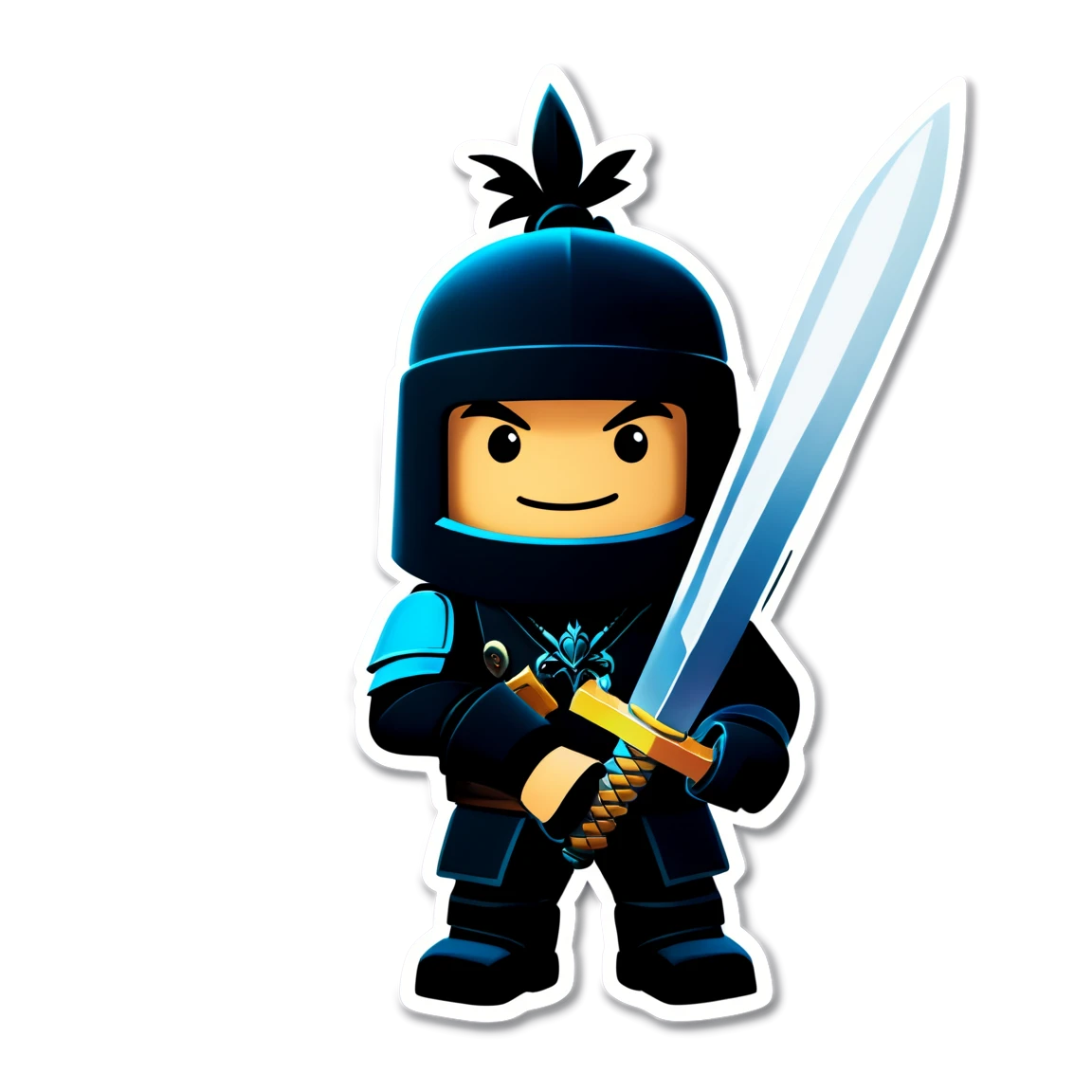 Roblox with sword, Roblox sticker