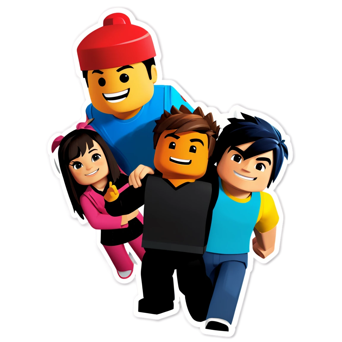 Roblox with friends, Roblox sticker