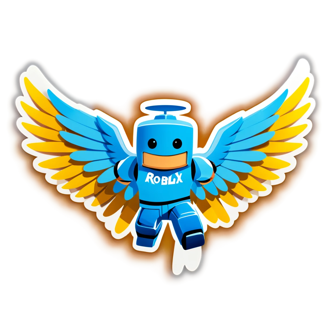 Roblox with wings, Roblox sticker