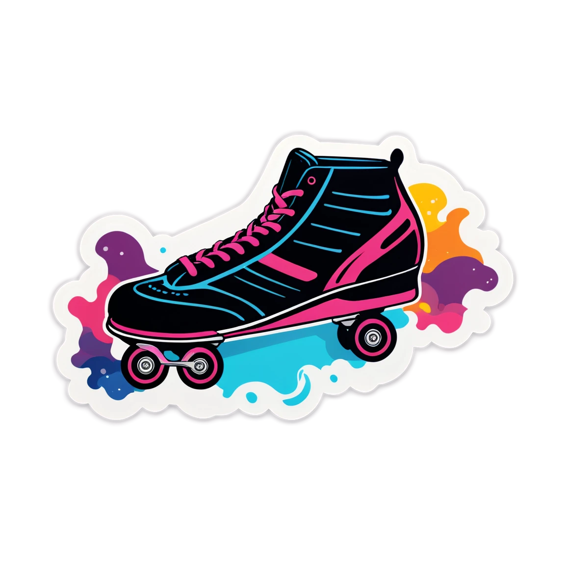 Rollers in a skate park, rollers sticker