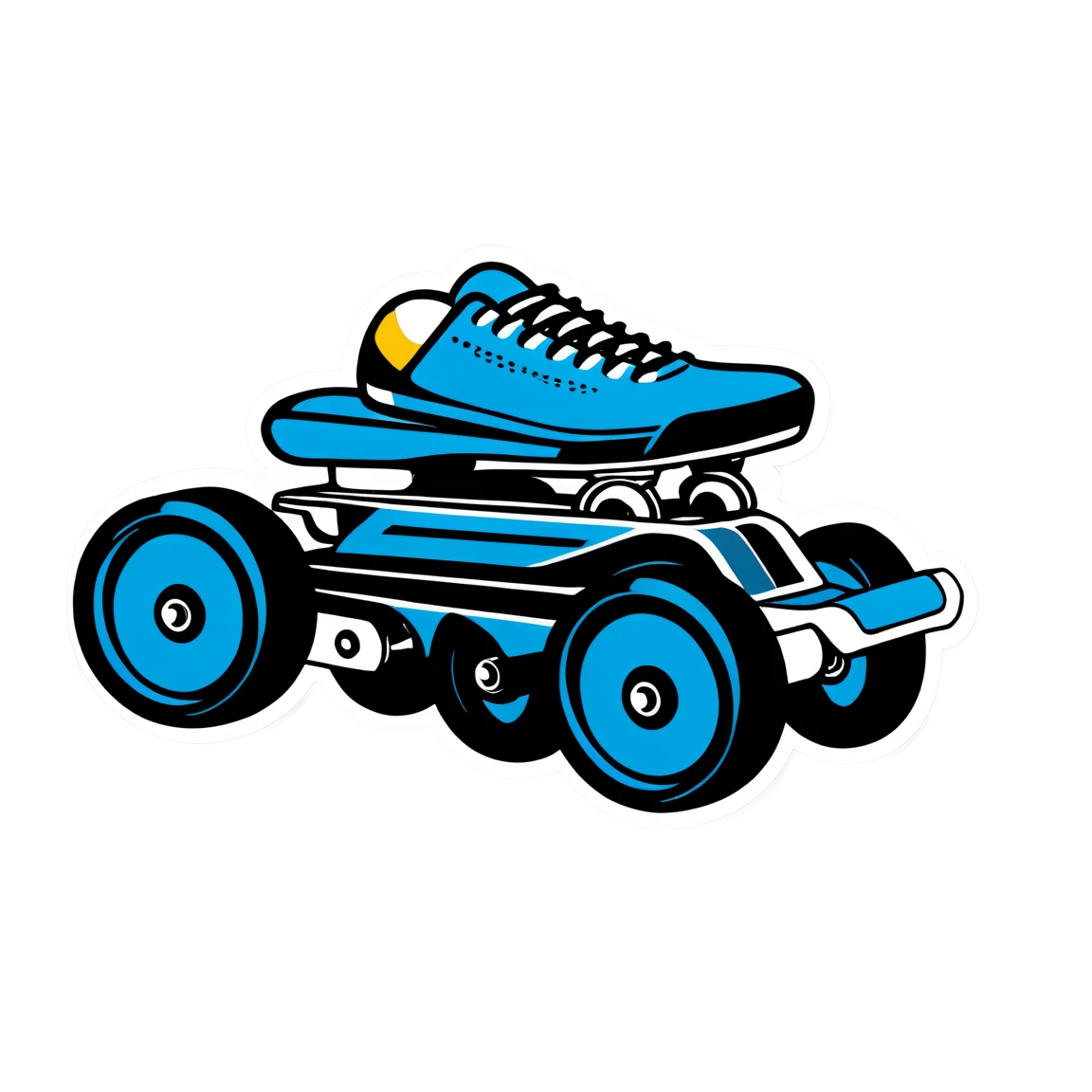 Rollers derby, rollers sticker