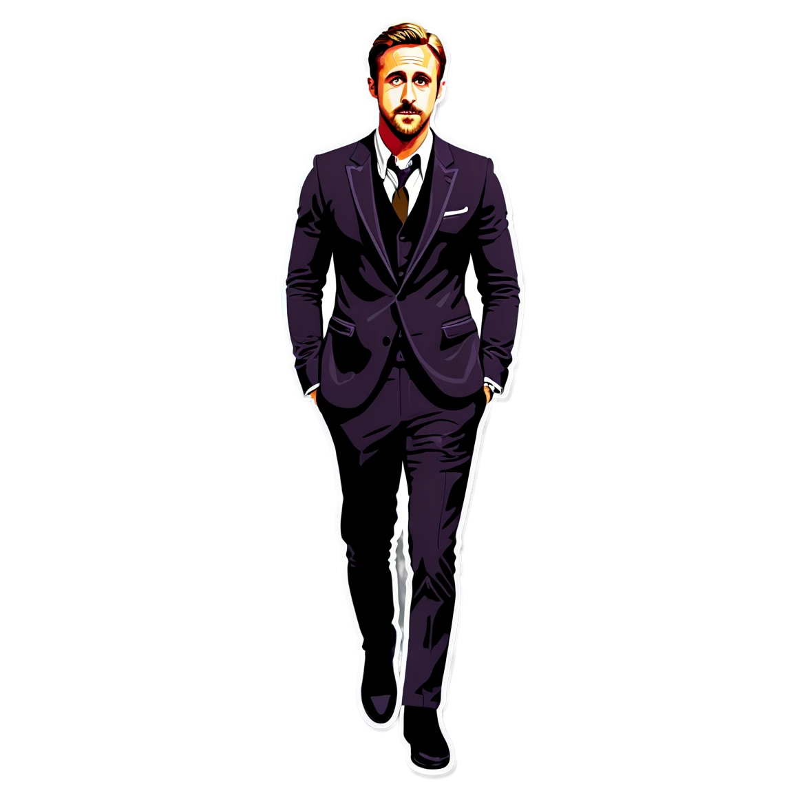 Ryan Gosling on red carpet, Ryan Gosling sticker