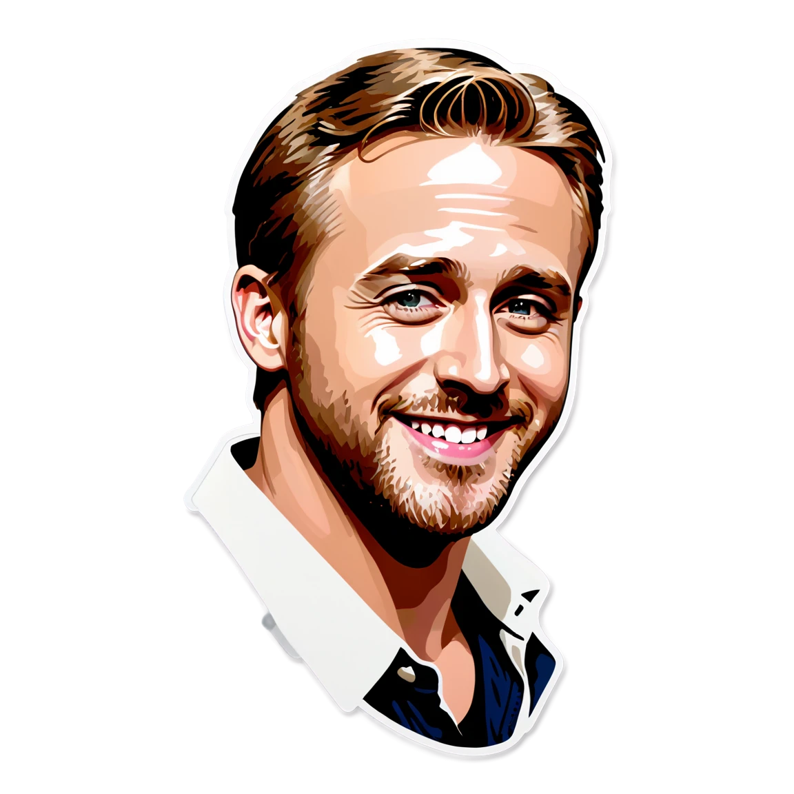 Ryan Gosling smiling, Ryan Gosling sticker