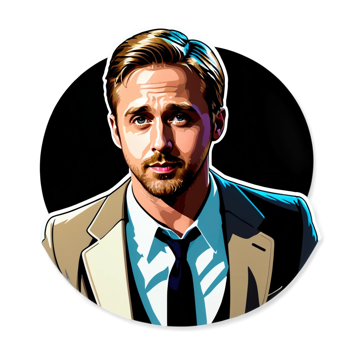 Ryan Gosling on stage, Ryan Gosling sticker