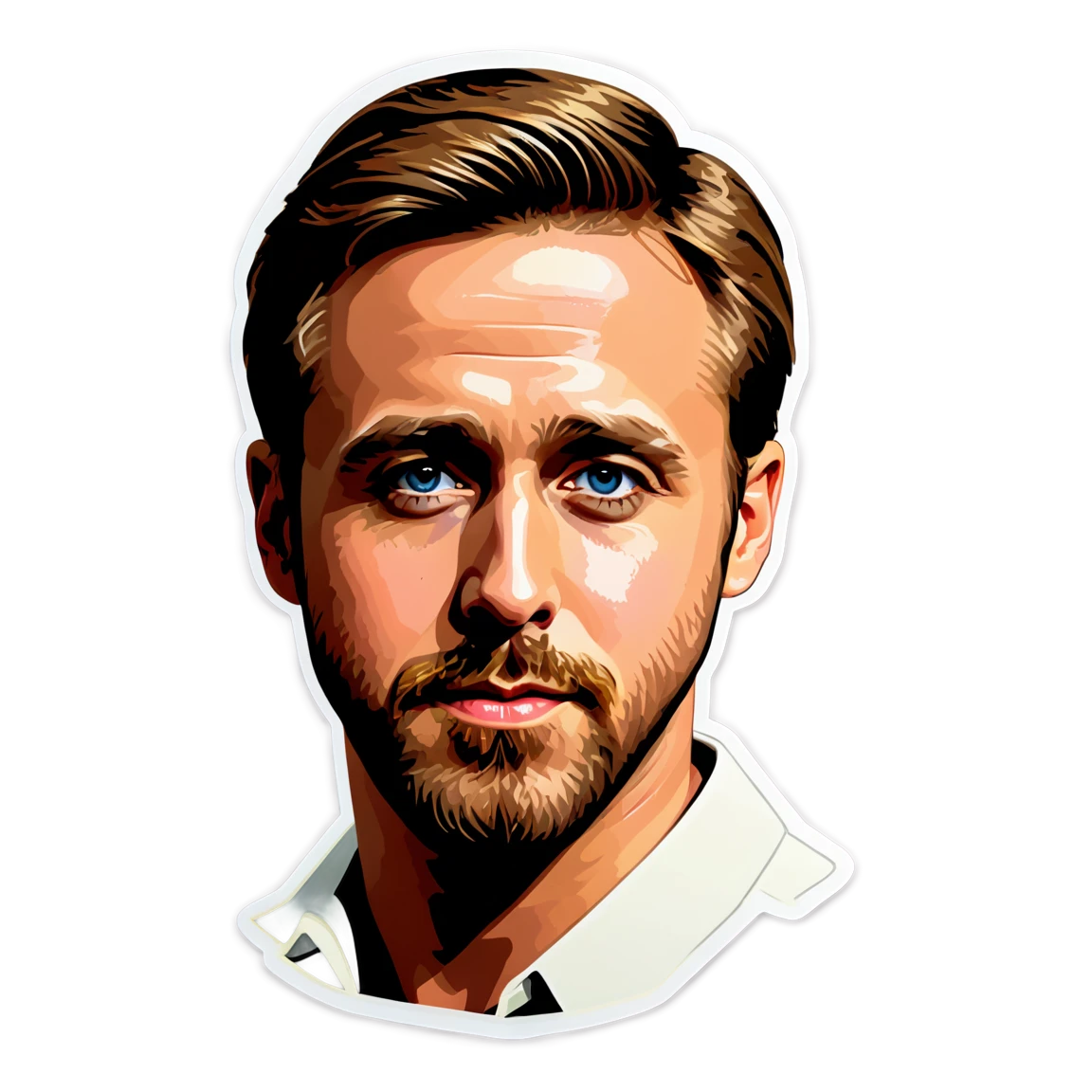 Ryan Gosling with beard, Ryan Gosling sticker