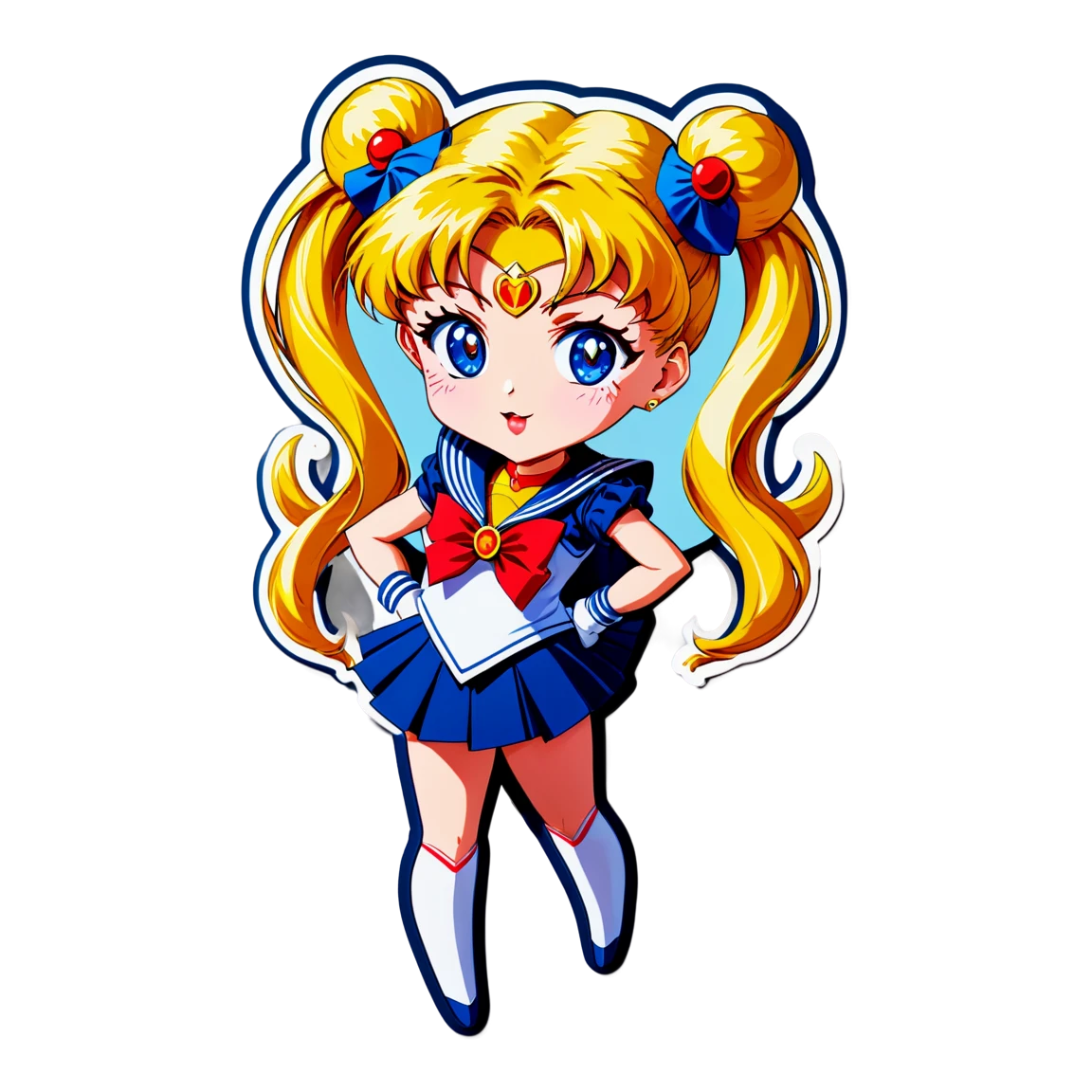 Sailor Moon in sailor uniform, Sailor Moon sticker