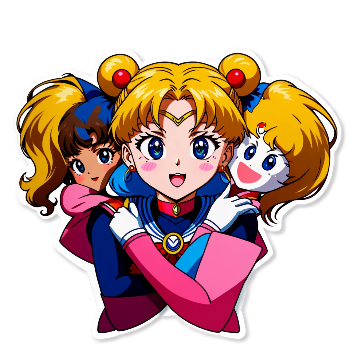 Sailor Moon with friends, Sailor Moon sticker