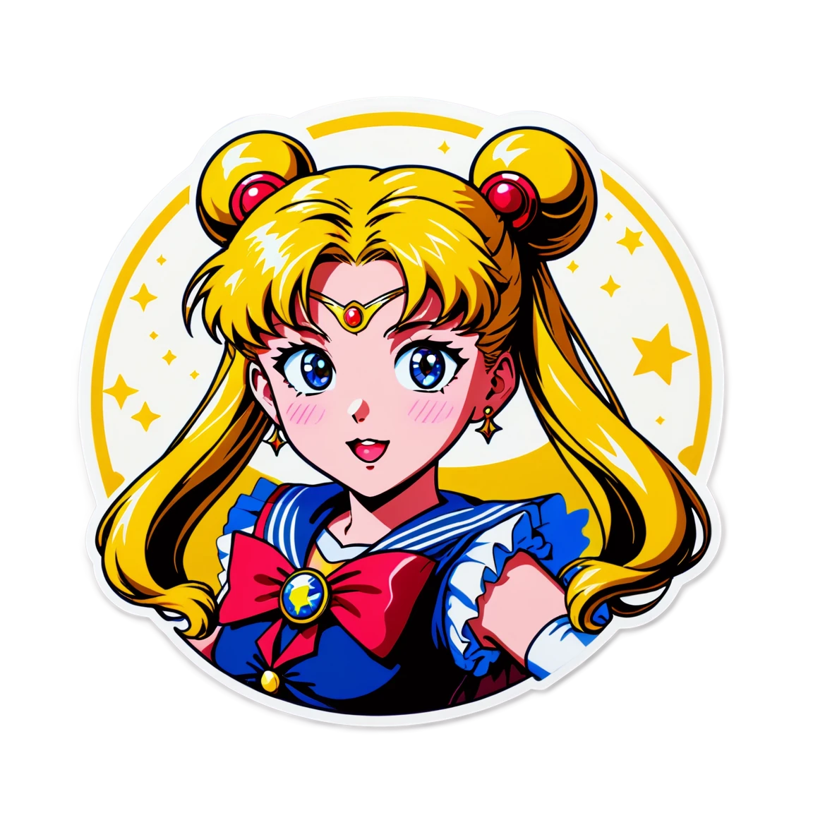 Sailor Moon with moon tiara, Sailor Moon sticker