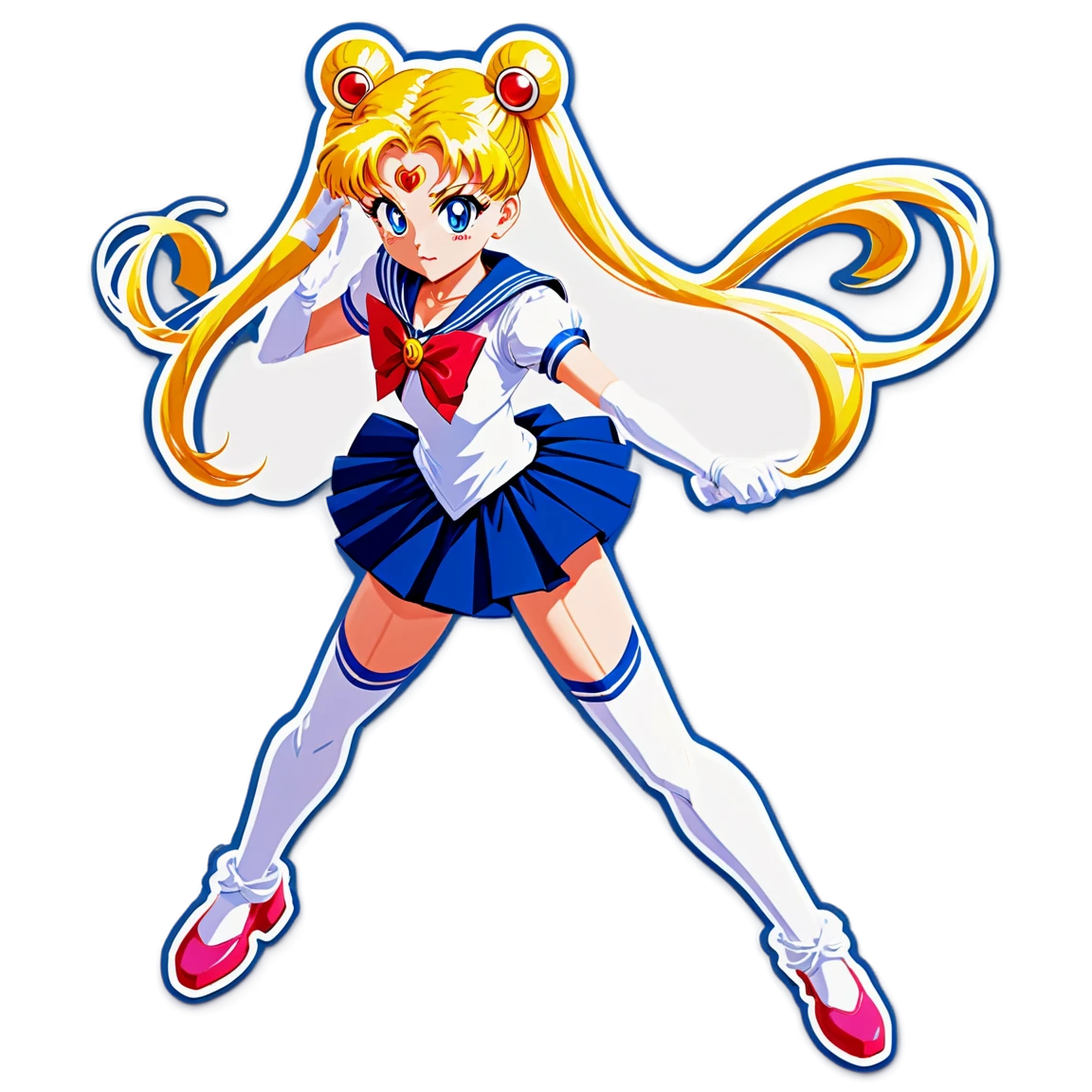 Sailor Moon in combat pose, Sailor Moon sticker