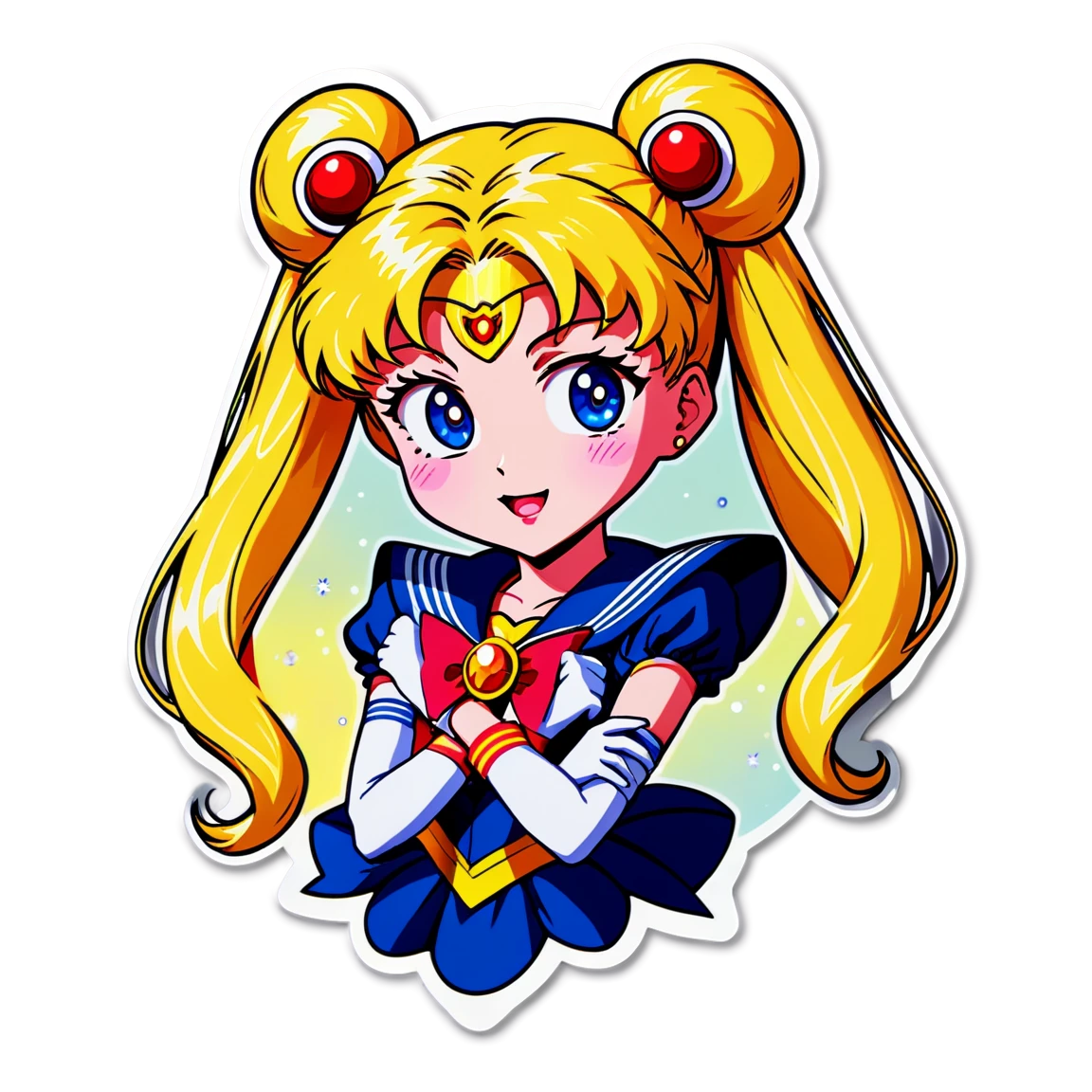 Sailor Moon with sparkles, Sailor Moon sticker