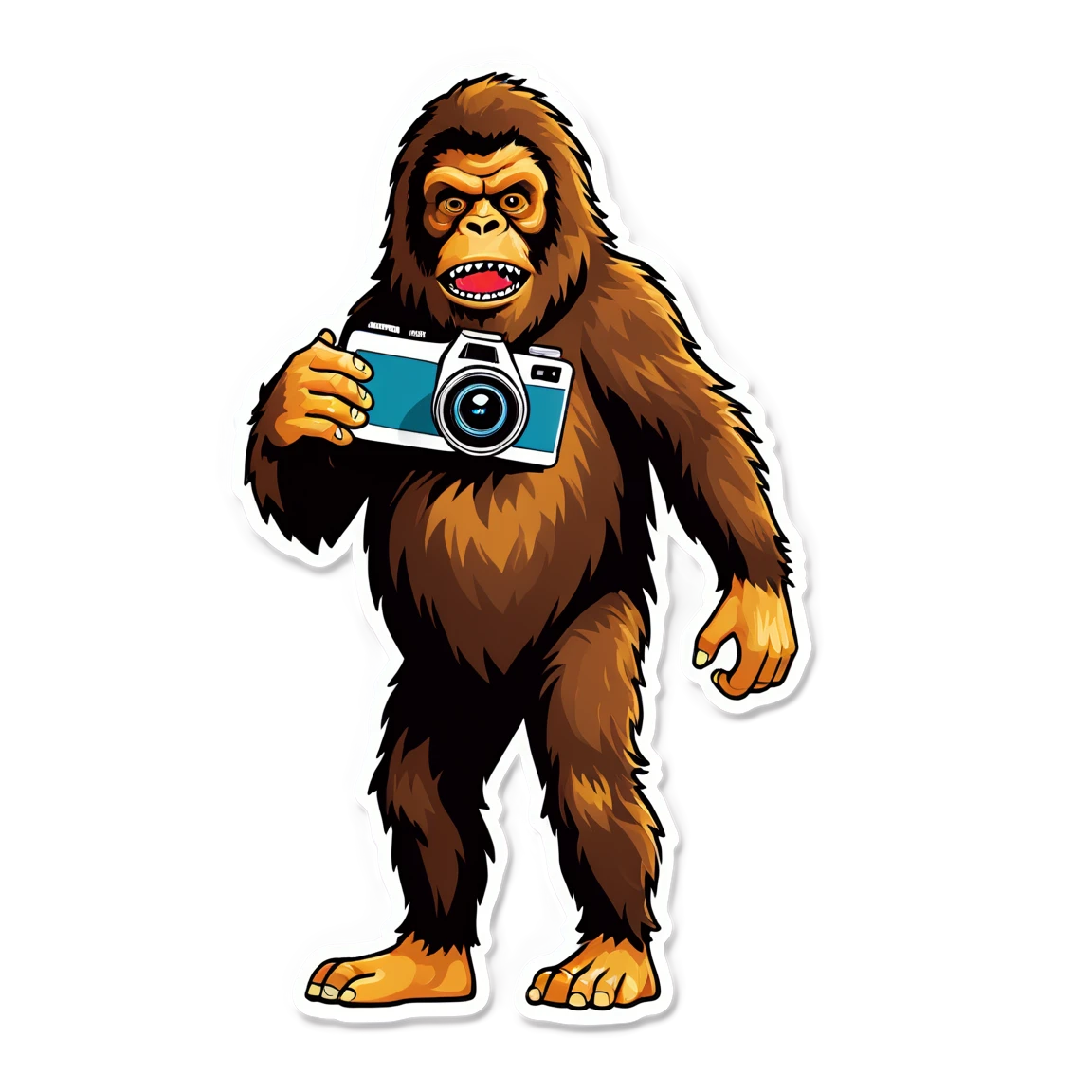 Sasquatch with a camera, Sasquatch sticker