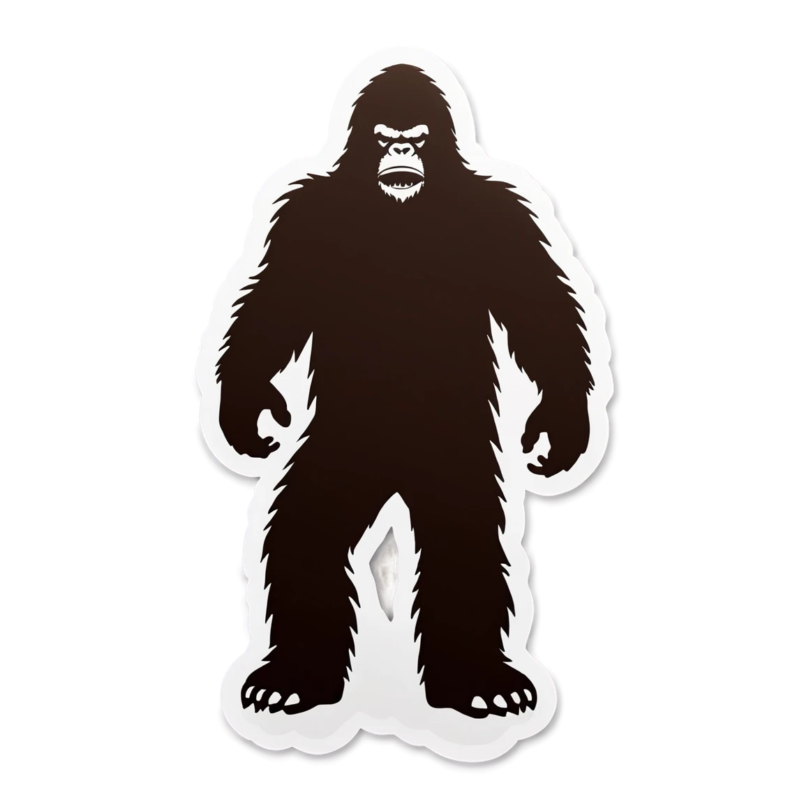 Sasquatch with footprints, Sasquatch sticker