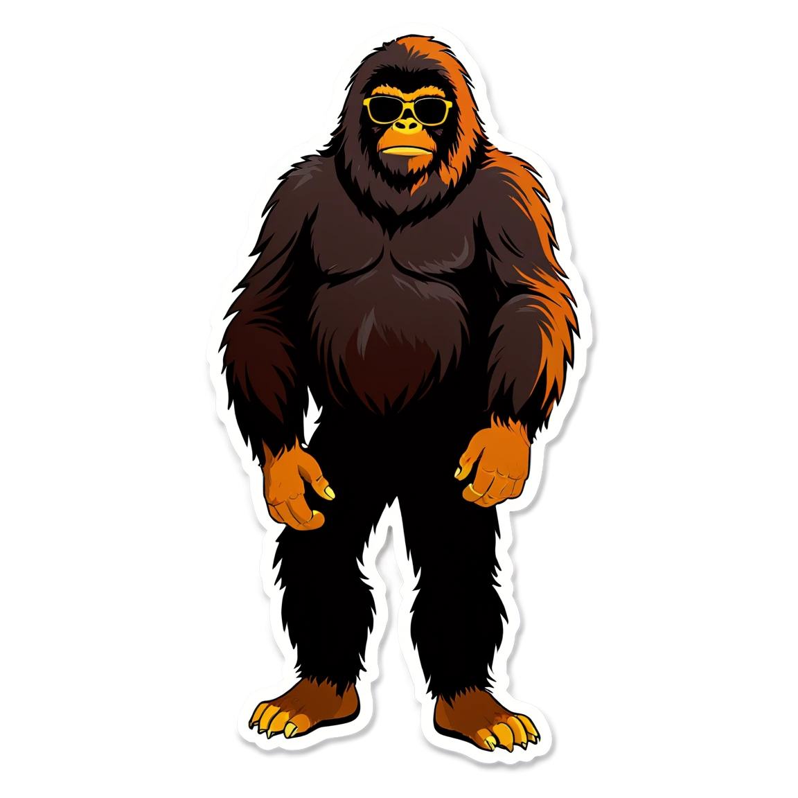 Sasquatch wearing sunglasses, Sasquatch sticker